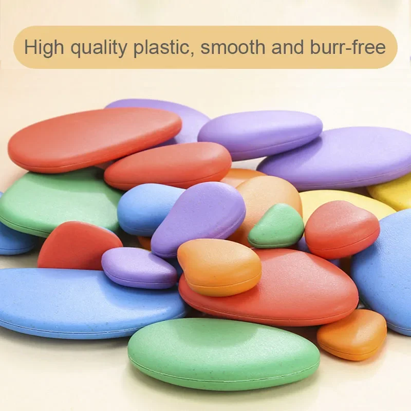 Children 3D Montessori Toys Rainbow Pebbles Logical Thinking Game Kids Painting Sensory Learning Toys