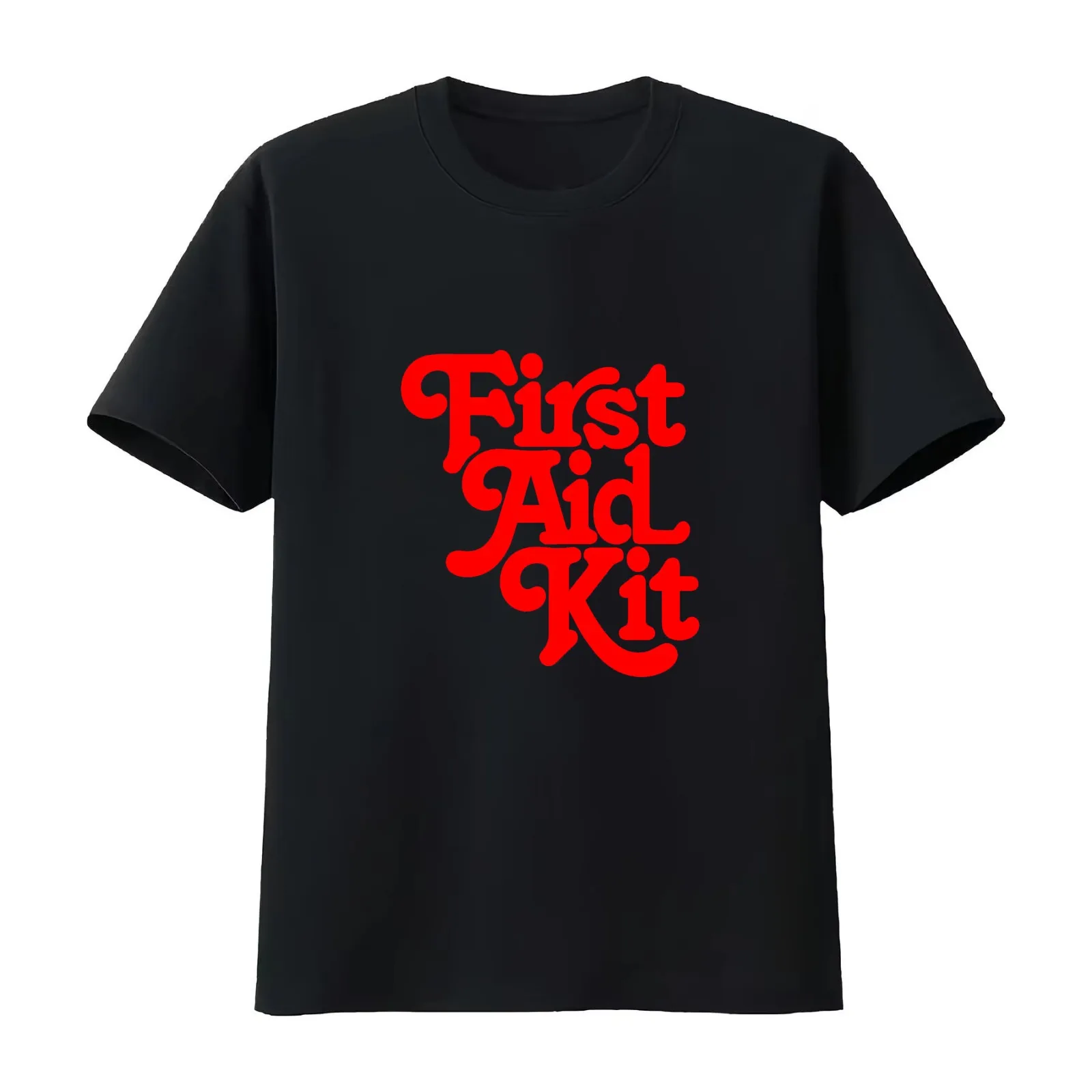 First Aid Kit Band Logo T-Shirt Summer Casual Cotton Tee Oversized Streetwear Tops Vintage Graphic Print Unisex Men Women