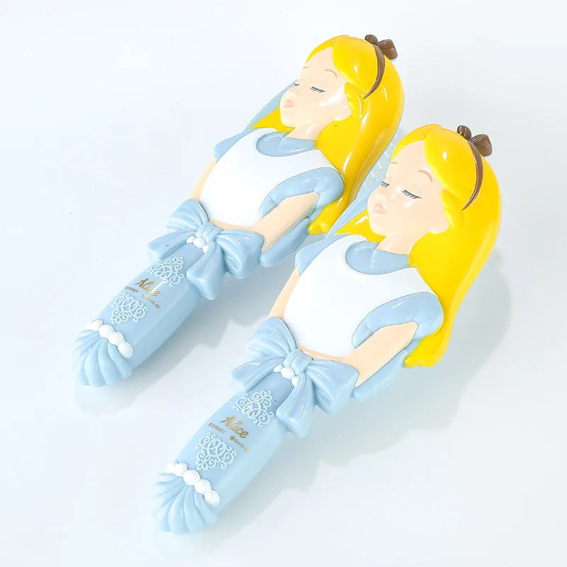 Kawaii Disney Alice in Wonderland Anime Figure Alice Air Cushion Combs Massage Comb Hair Brush Hairdressing Tool Girls Toy