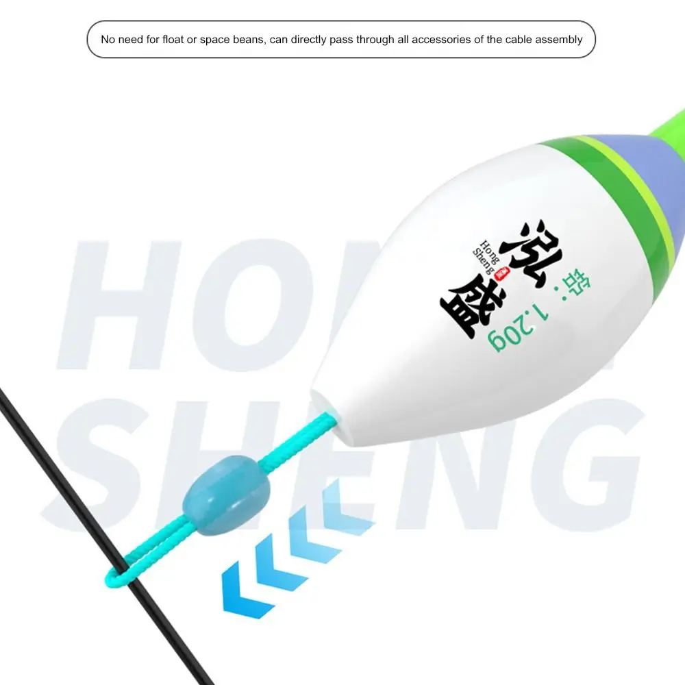 Small Short Rock Fishing Floats Smart Electronic LED Green Light Fishing Float Highly Sensitive Glowing Electric Night Fishing