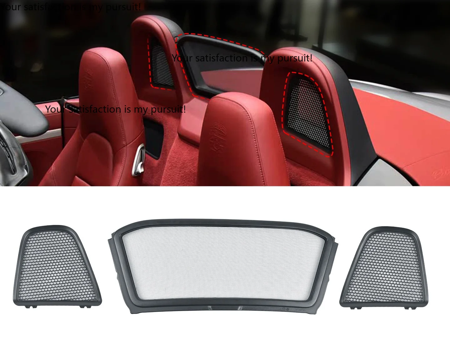 For Porsche 718 Blogster Seat Ventilation Network Bokster 981 982 Seat Headrest Windshield