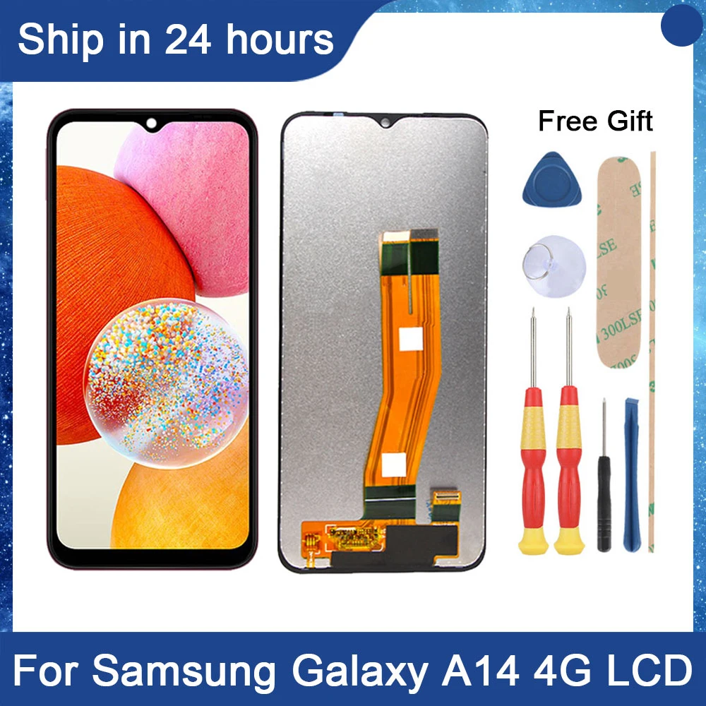 

AiNiCole 6.6" For Samsung Galaxy A14 4G LCD Display Touch Screen Digitizer For Samsung A14 LTE For Samsung A145F A145P A145M LCD