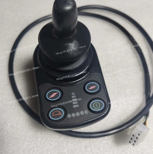Hall driver controls the joystick of the electric wheelchair with a swivel mechanism