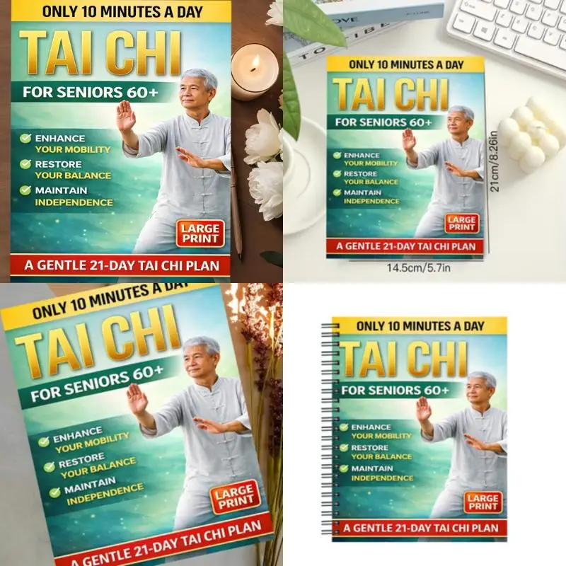 Neue 28-Tage-Transformation-Challenge Taiji nur für Senioren, 10 Minuten tägliches Taiji-Gehen, langsam und einfach, 4-Wochen-Programmbuch – Detail 2