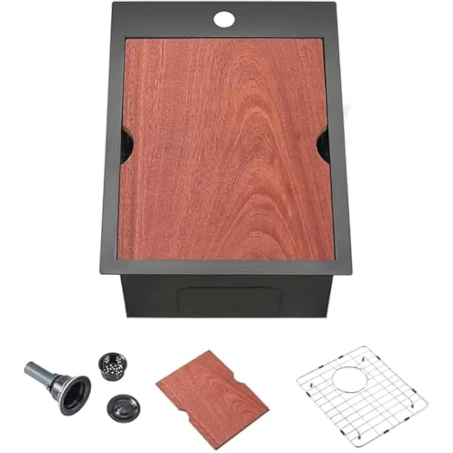 

Vccucine 15X20 Inch Gunmetal Black Drop in Bar Sink, Topmount Rv Small Kitchen Sink, 16 Gauge Stainless Steel Wet Bar Sink, Outdoo