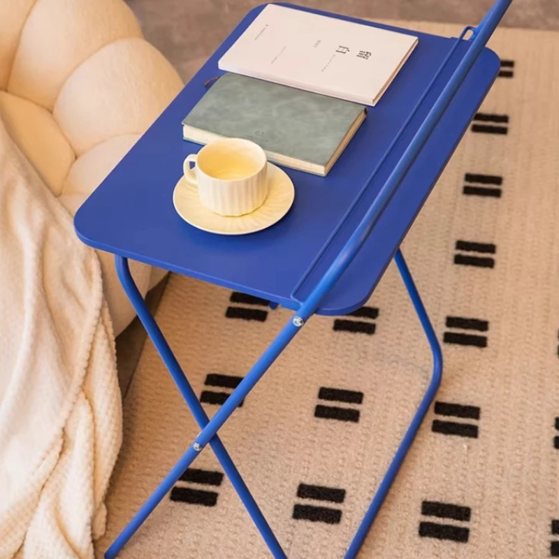 Multi-Functional Folding Table with Spacious Desktop & Adjustable Non-Slip Feet, Durable Iron Frame for Home Office Kitchen