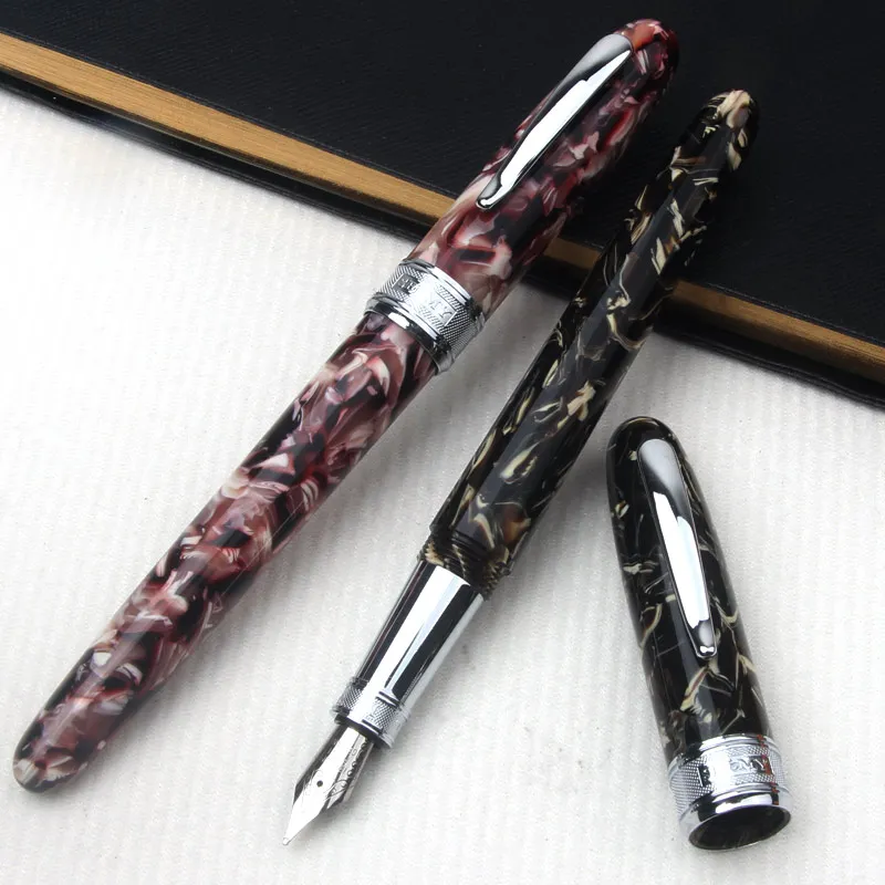 Limited Edition Artisan Handcrafted Swirl Resin Fountain Pens High Quality Premium Polished Accents Journaling Desk Display Use