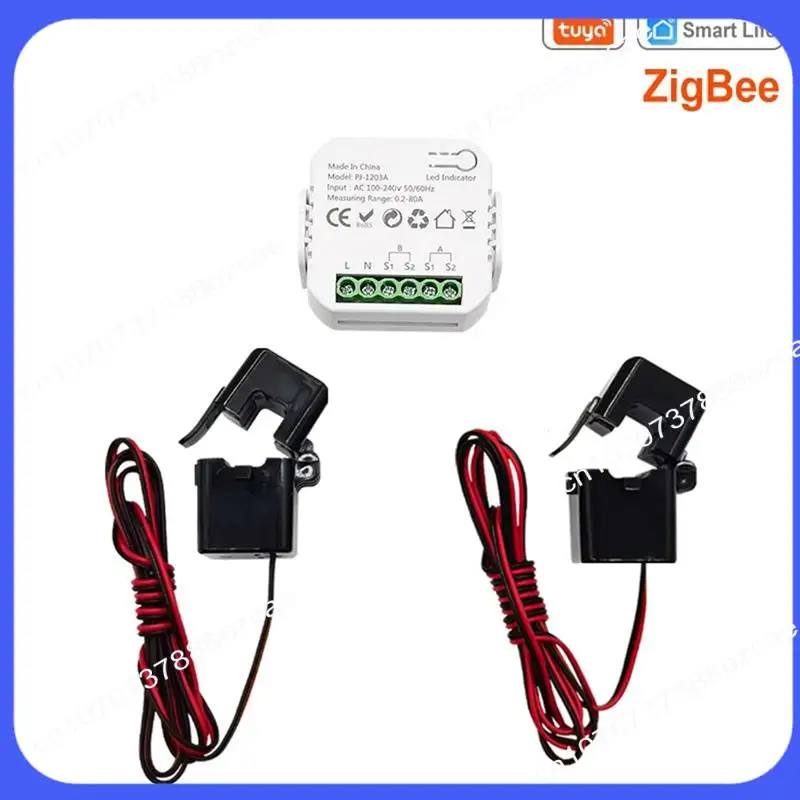 A26P Tuya Zigbee Smart Energy Switch  Tuya Zigbee Energy Meter Power Monitor APP Real-Time Power Statistics Consumption Querying