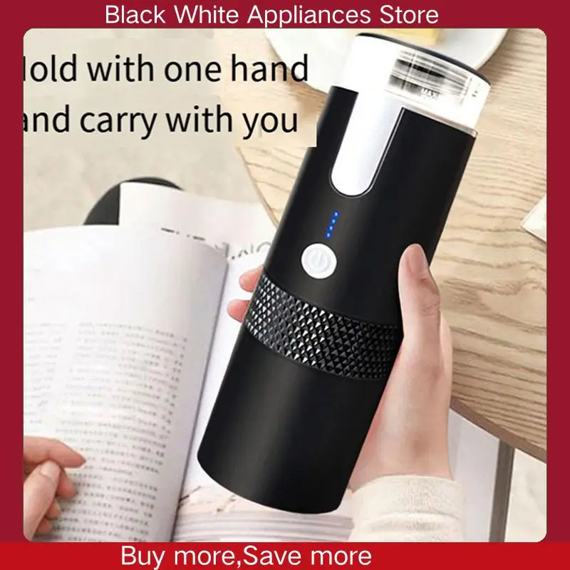 

2X Wireless Electric Coffee Machine 1200Mah USB Rechargeable Outdoor Travel Car Home Portable Fully Automatic-CLIM