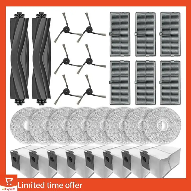 

Fresh For Dreame X40 Master Robot Vacuum Cleaner Main Side Brush Hepa Filter Mop Cloth Dust Bag Replacement Parts Accessories