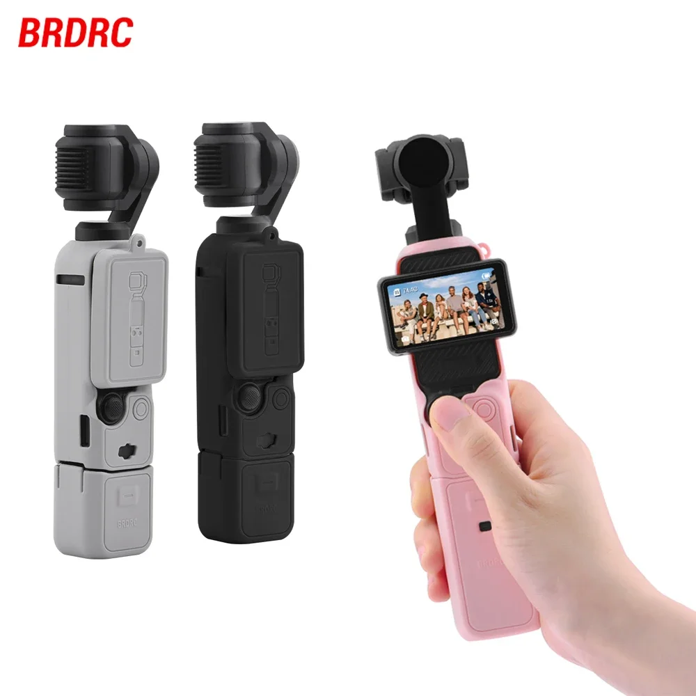 BRDRC Silicone Case for DJI Osmo Pocket 3 Gimbal Camera Comprehensive Protector Anti-Scratch Handle Soft Cap Anti-bump Cover