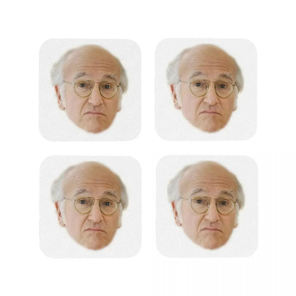 Larry David Coasters Kitchen Placemats Waterproof Insulation Cup Coffee Mats For Decor Home Tableware Pads Set of 4