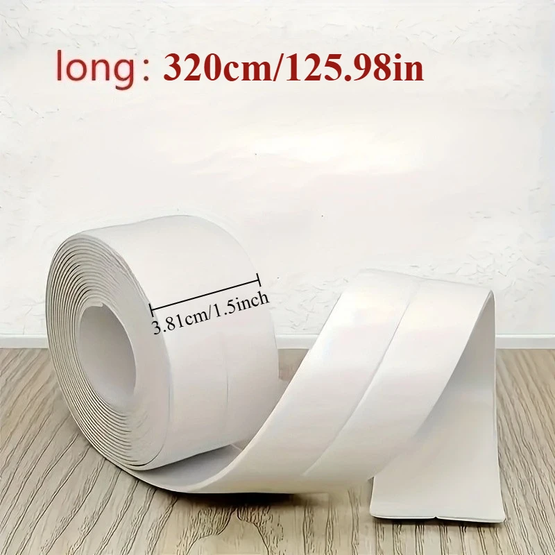3rolls Super Sticky Waterproof Self-Adhesive Sealing Tape - Heavy Duty, Bathroom Kitchen Toilet Sink Shower Bathtub Leak Proof