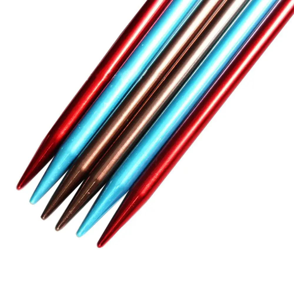2Pcs/set DIY Scarf Sweater Aluminum Straight Pins Weaving Tool Knitting Needles