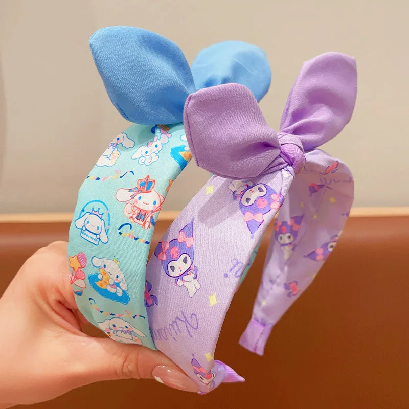 Sanrio children rabbit ears hair bands cute strawberry fabric pressure hair bands girls do not strangle head non-slip hairpin