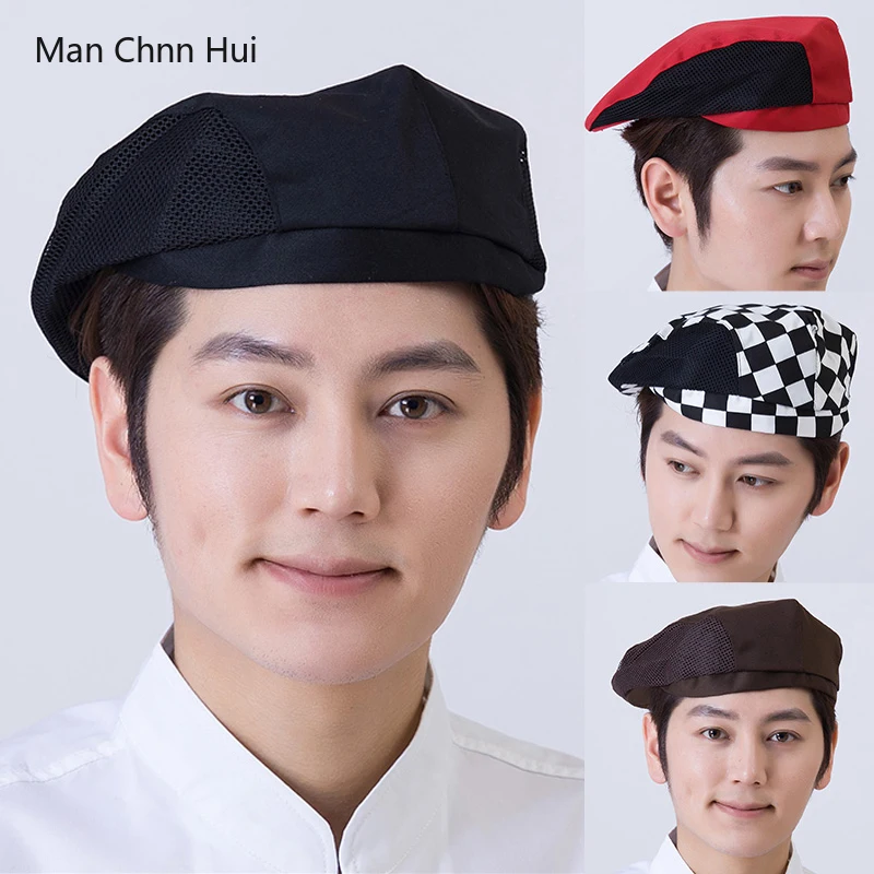 Restaurant Kitchen Breathable Hats Catering Hotel Men Chef's Hat Cap Canteen Cooking Hat Bakery women Waiter Work Mesh Caps