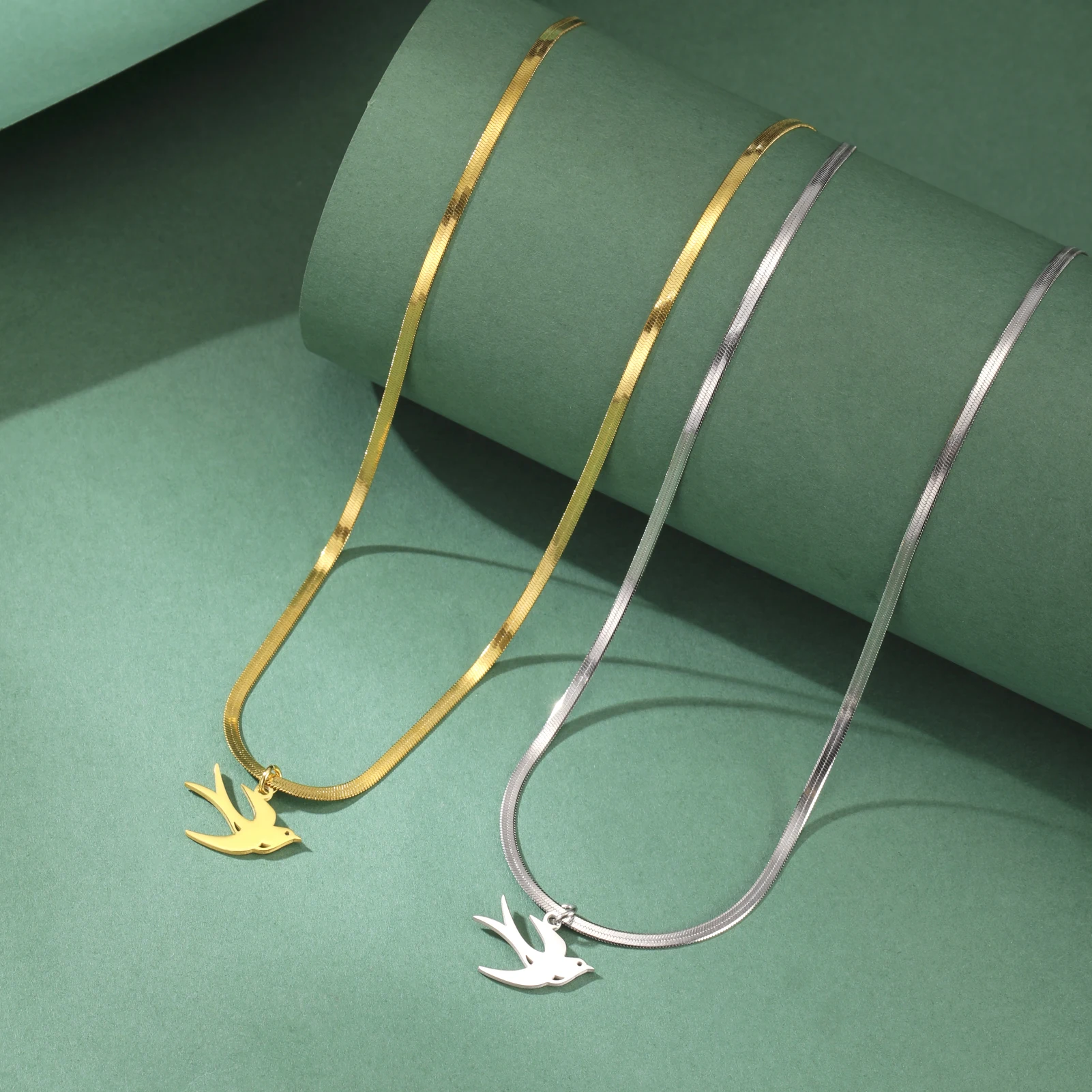 EUEAVAN 1pc Stainless Steel Swallow Charms Hummingbird Butterfly Dove Bird Charm DIY Pendant Necklace Earrings Jewelry Making