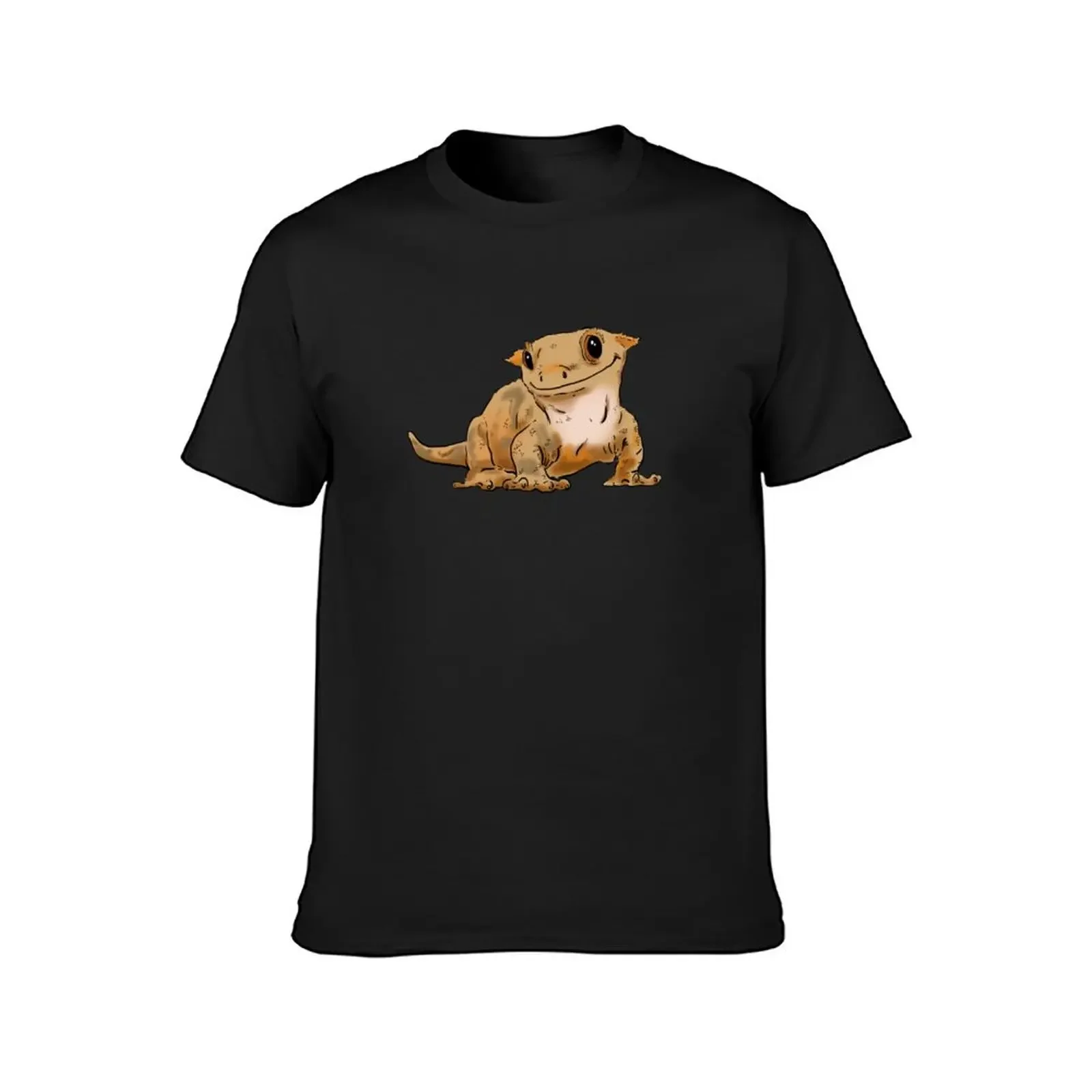 Smiling Crested Gecko, Cute Crested Gecko, Crestie Lover T-Shirt animal prinfor boys anime t shirts for men cotton