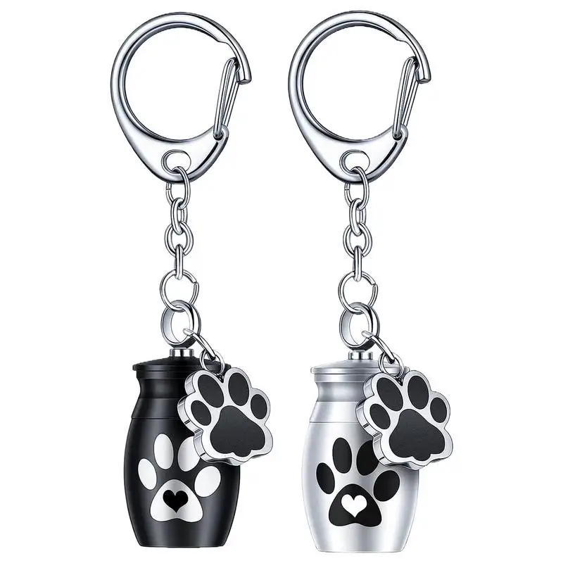 

Dog Ash Keychain Paw Print Cremation Urn Pendant Cat Cremation Jewelry Pendant Dog Paw Print Keepsake For Cats Dogs Kitten