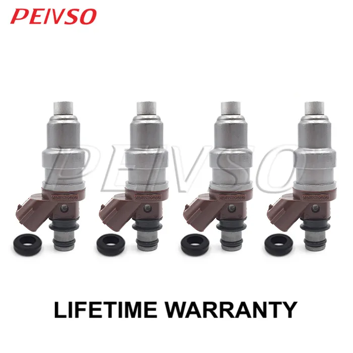 PEIVSO 4pcs 23250-11010 23209-11010 Fuel Injector For TOYOTA JP STARLET EP7*,NP7* 1.3L 2EELU 1984~1989