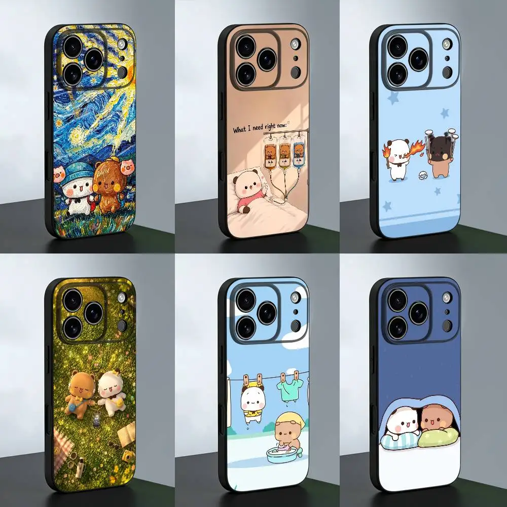 For Bubu Dudu Phone Case For iPhone 14 16 18 12 15 13 17 11 Plus Mini Pro Max Black Custom Cover