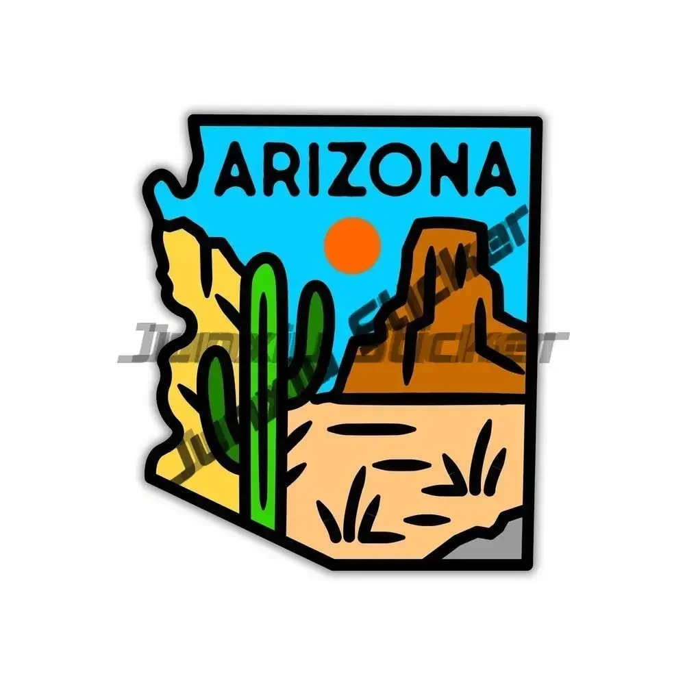 معطف الأسلحة من أريزونا أمريكا ملصقات AZ Lake Havasu Goodyear تشاندلر البيضاوي مقاوم للماء الفينيل التفاف ملصق مائي الملحقات