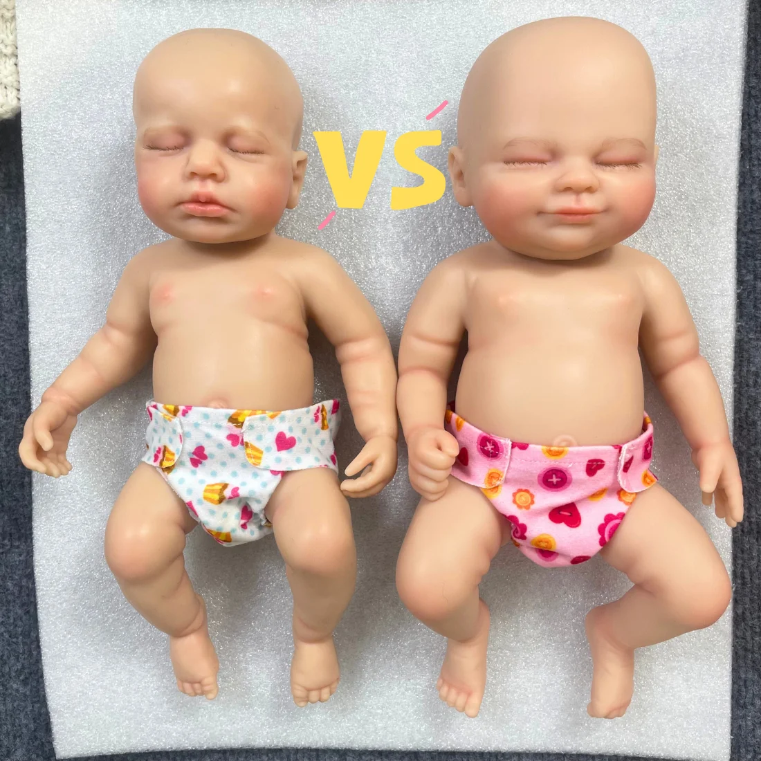 13.5インチのぽっちゃりヘイリーミニリボーンフルシリコンベビー人形女の子洗えるボディソフトソリッドシリコン人形誕生日クリスマスプレゼント