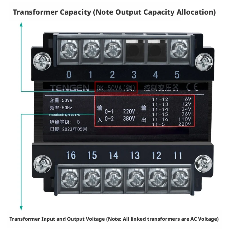 Compact AC Isolation Transformer: 50–1000 VA, Single-Phase, 50 Hz, Copper Core, Mounting Holes 5×9mm to 6×12mm