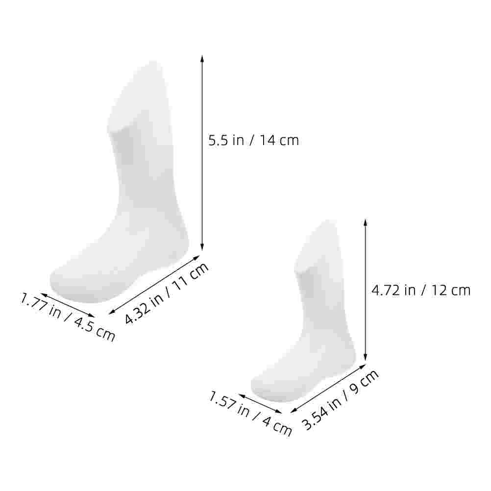 4 Pcs Display Stand Baby Foot Mold Toddler Socks Mannequin Feet Plastic Manikin Retail Shoe