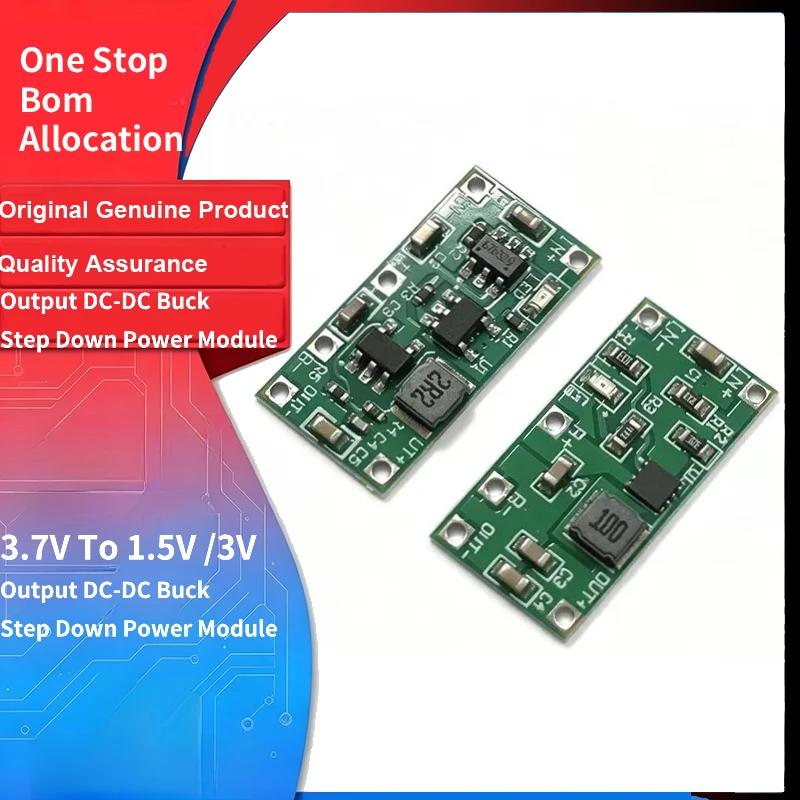 3.7V To 1.5V / 3V Output DC-DC Buck Step Down Power Module 4.2V Lithium Battery Replace AA/AAA Dry Cell for MCU  Arduino Diy