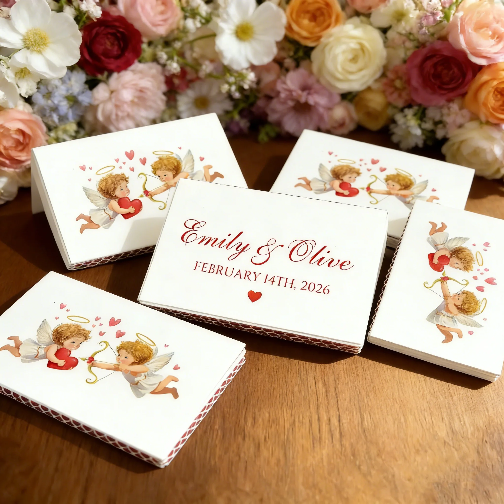 

Романтические коробочки для спичек с Купидоном на День святого Валентина, идеальные сувениры для свадеб и помолвок, персонализированные подарки на День святого Валентина