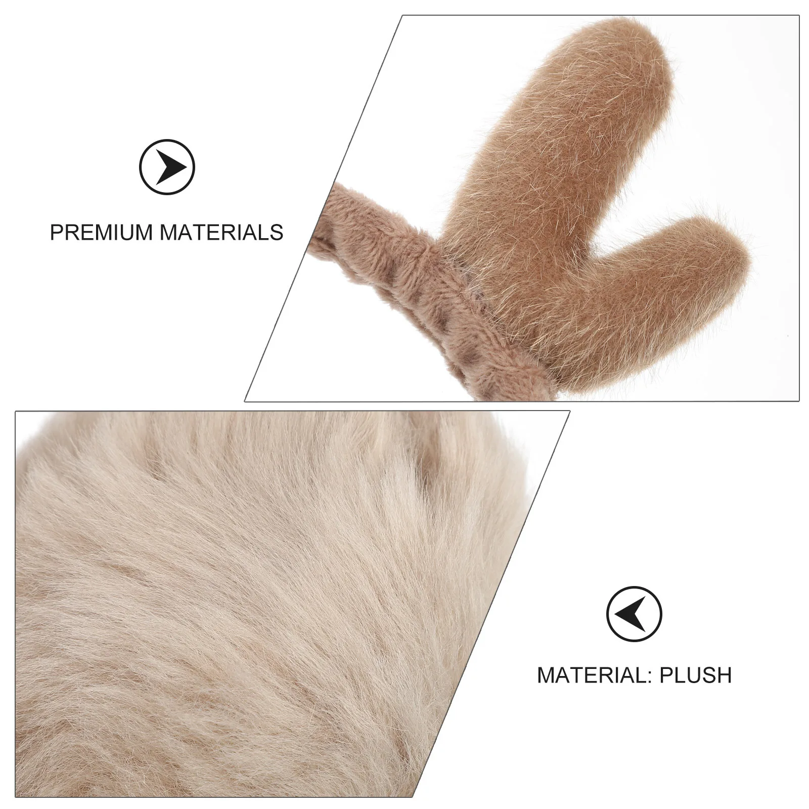 2 قطعة قرون عيد الميلاد غطاء للأذنين فروي شتاء دافئ غطاء للأذن السيدات ديكور غطاء للأذنين الهدايا الإبداعية لقرون الأسرة غطاء للأذنين #5