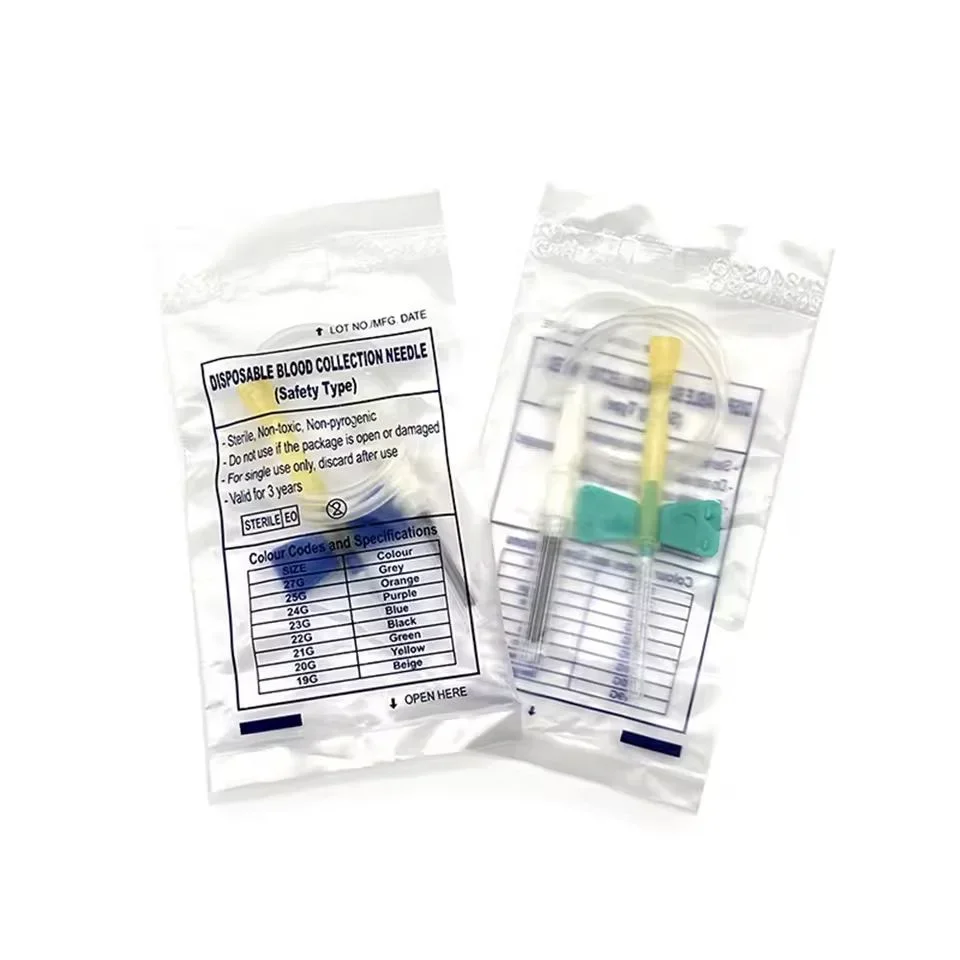 

100pcs/lot Disposable Butterfly Blood Collection Needle double wing type Blood Collection Needle Pet Care Room Cat Dogs Animal