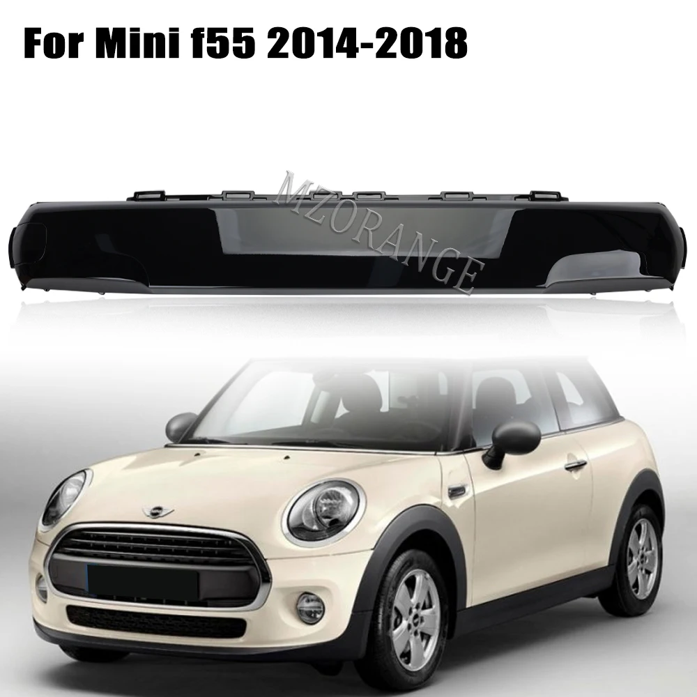 Front Bumper Number Plate Cover for BMW Mini F55 2014-2018 Guard Bumper Protector 51117337791 Glossy Black Car Accessories