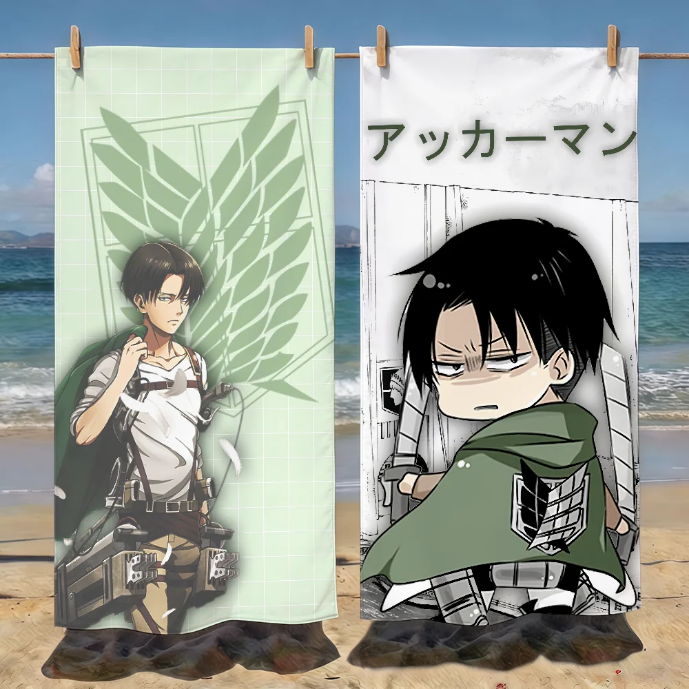 Anime A-AttackS On T-TitanS L-Levi CUTE Towel Soft Pool Gift For Travel Gym Shower Camping Quick Dry Sports Beach Towels