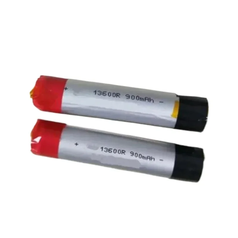 for 2PCS 13600 3.7V 900mAh for Flashlight LED Lamp Toy Supplies Cylindrical Polymer Li-po Rechargeable Battery