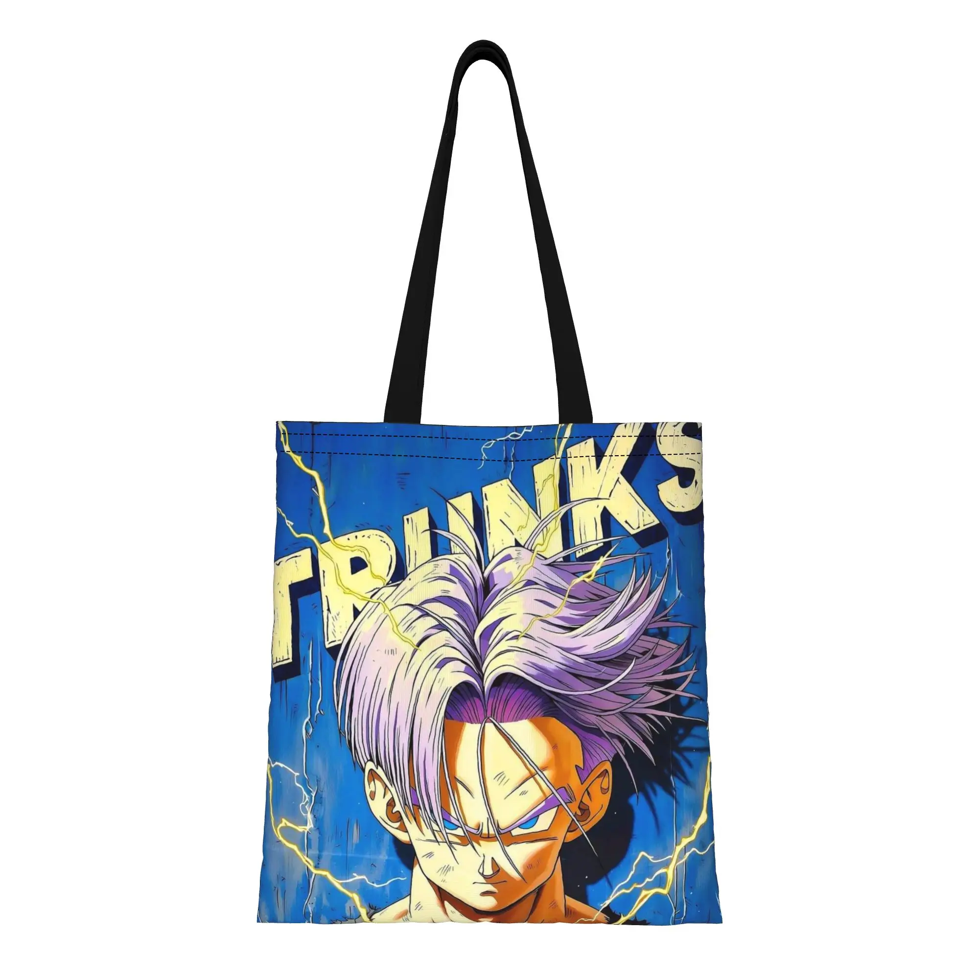 

Сумка-тоут из холщовой ткани с изображением Драгон Болл (13) для школьников, идеально подходит для путешествий, женская сумка с верхней ручкой.