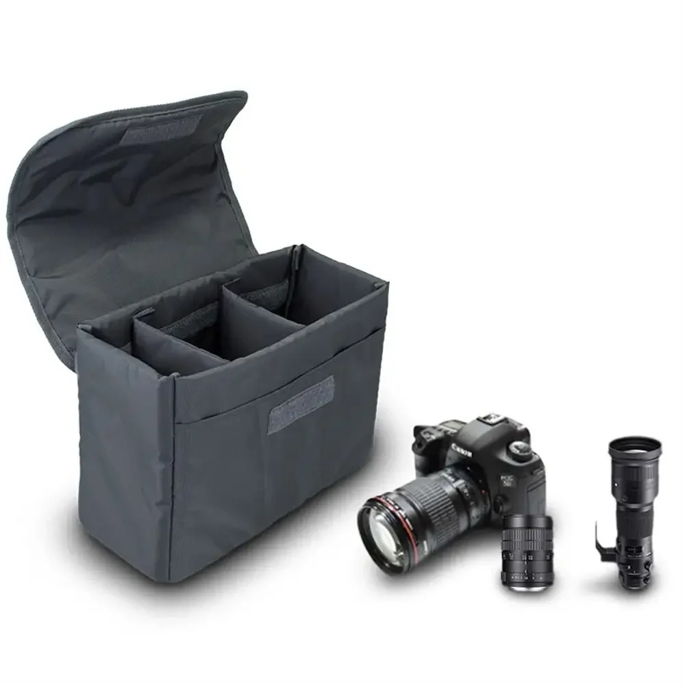 DSLR Camera Bag Organizer Insert Padded Partition Dividers Shockproof Protection Camera Lens Case for Sony Nikon Canon Cameras