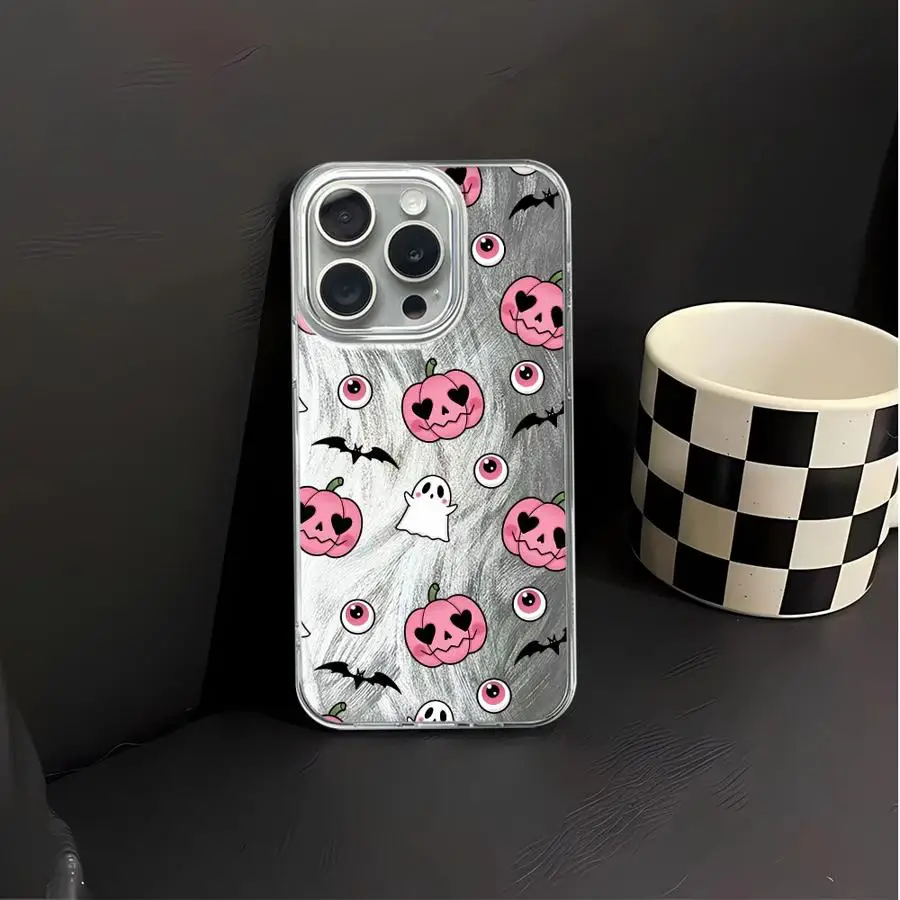 Halloween Bat Pumpkin Ghost Soft Cover Phone Case for Apple iPhone 17 Air 12 16 Pro Max 11 14 Plus 16e 15 14 13 Pro