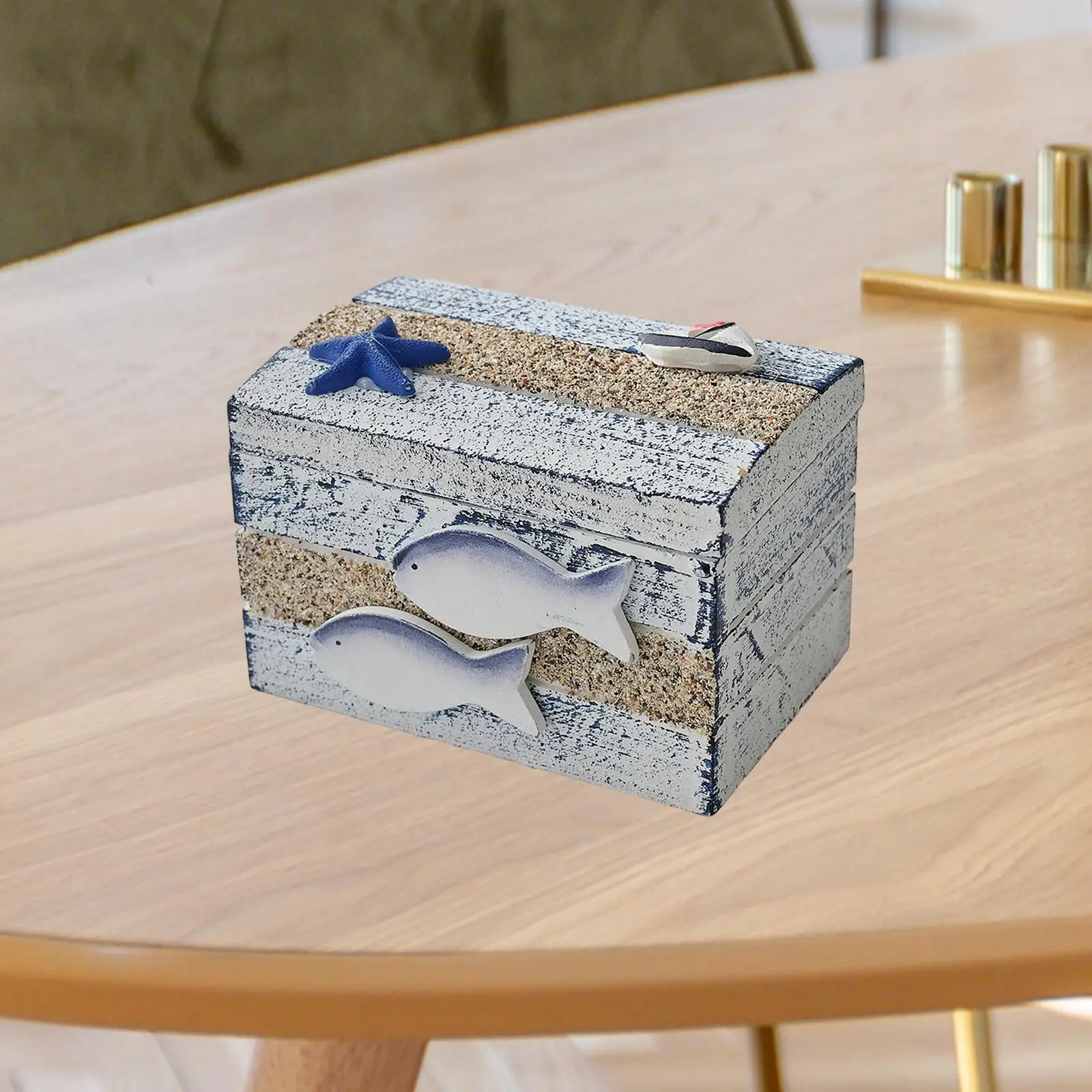 

Wooden Jewelry Organizer Case Rustic Keepsake Box for Wedding Gift Cards and Personalized Tabletop Decor
