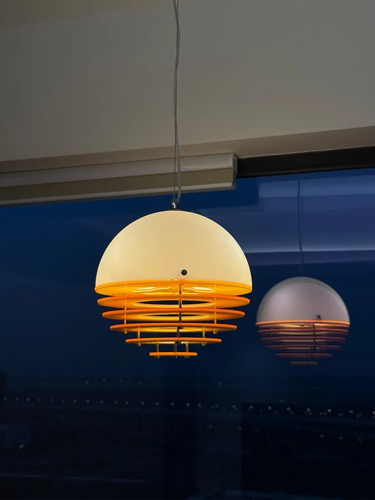 

Modern medieval cream style sunset orange restaurant pendant light bar counter island designer decorative light