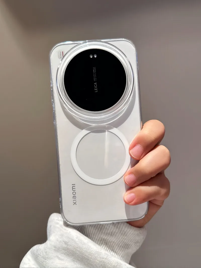 

For Xiaomi 17 Ultra Case Magnetic Wireless Charging Transparent Hard Cases Protection Shockproof Bumper Back Cover