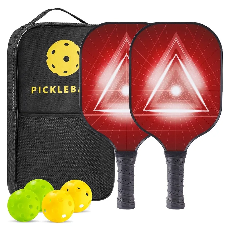 

Pickleball Paddles Set Rackets Portable Racket Cover Carrying Bag Gift Kit USAPA Approved Indoor Outdoor Honeycomb Core 4 Balls