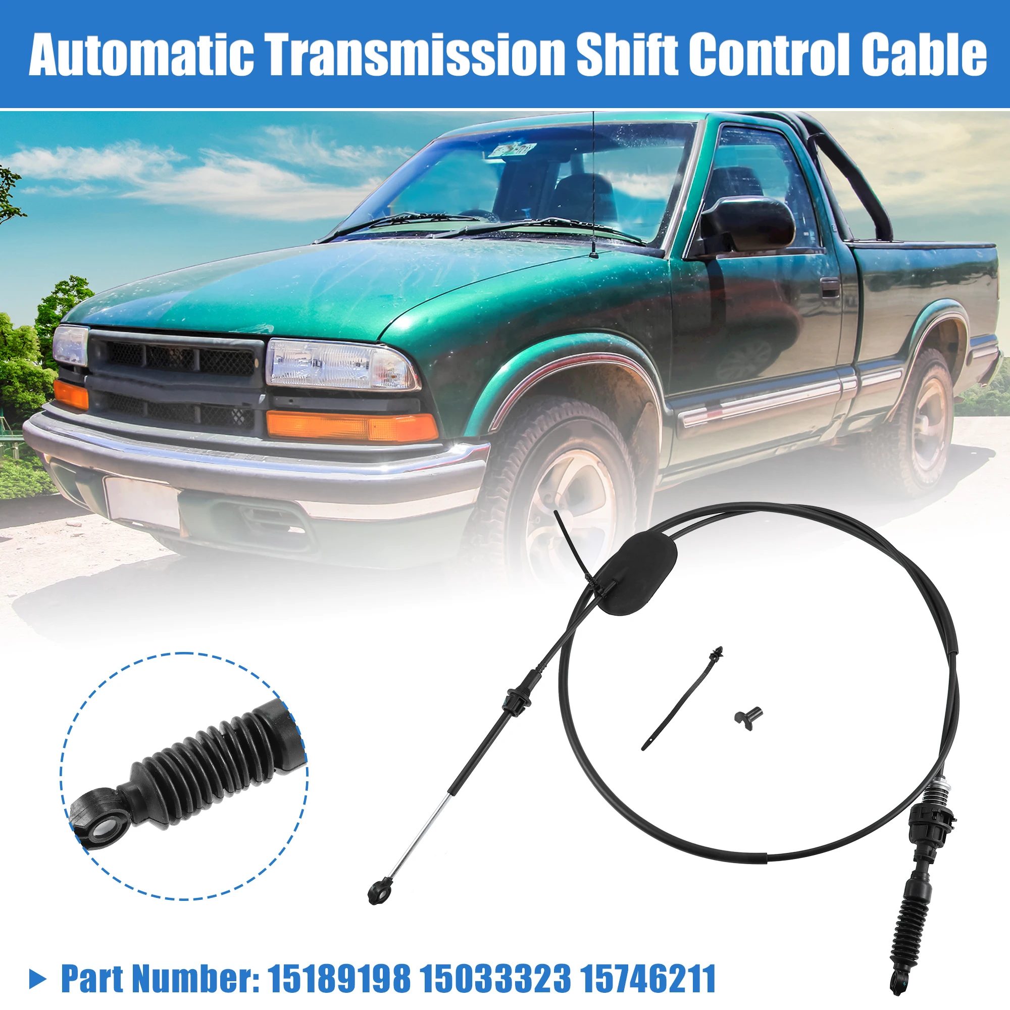 X Autohaux Auto Gear Shift Cable Transmission Shifter Cable 15189198 Fit for Chevrolet Blazer 1999-2005 for GMC Sonoma 1999-2004