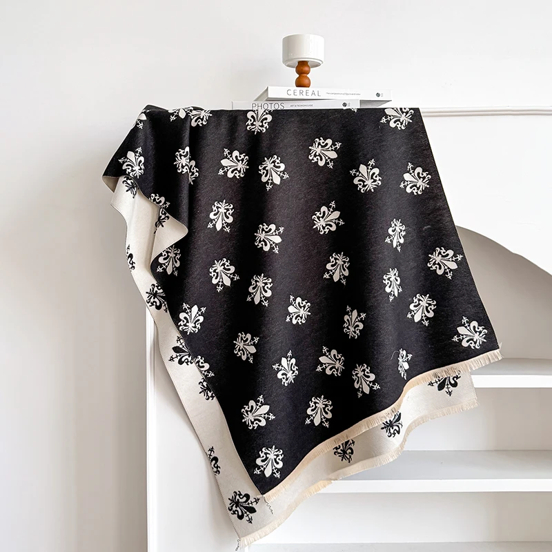 Eleganter Schal mit Paisley-Muster, Kaschmirimitat, weich, warm, vielseitiger Schal, kältebeständig, winddicht, Deckenschal für Herbst und Winter – Detail 2