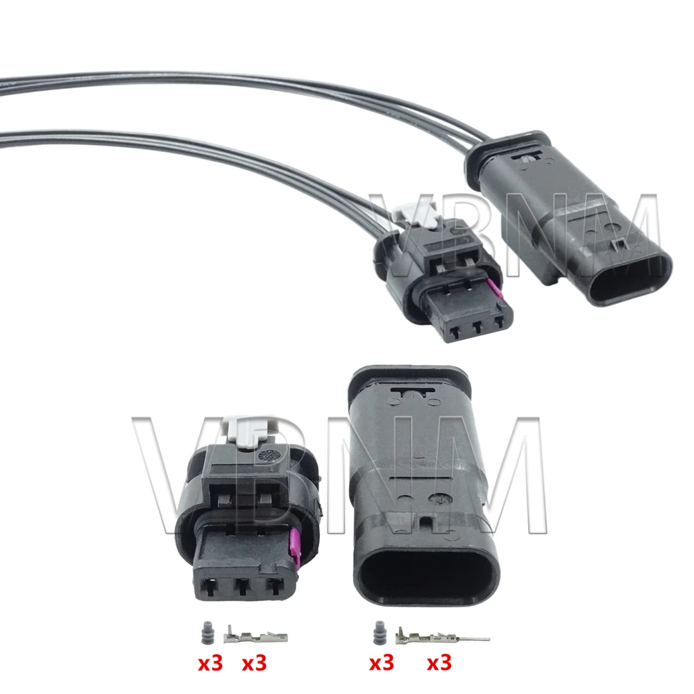 3 Pin 1718653-1 1-1718644-1 1-1703494-1 2-1718652-3 4F0973703 Auto Reversing Radar Wire Cable Socket AC Assembly For VW Audi