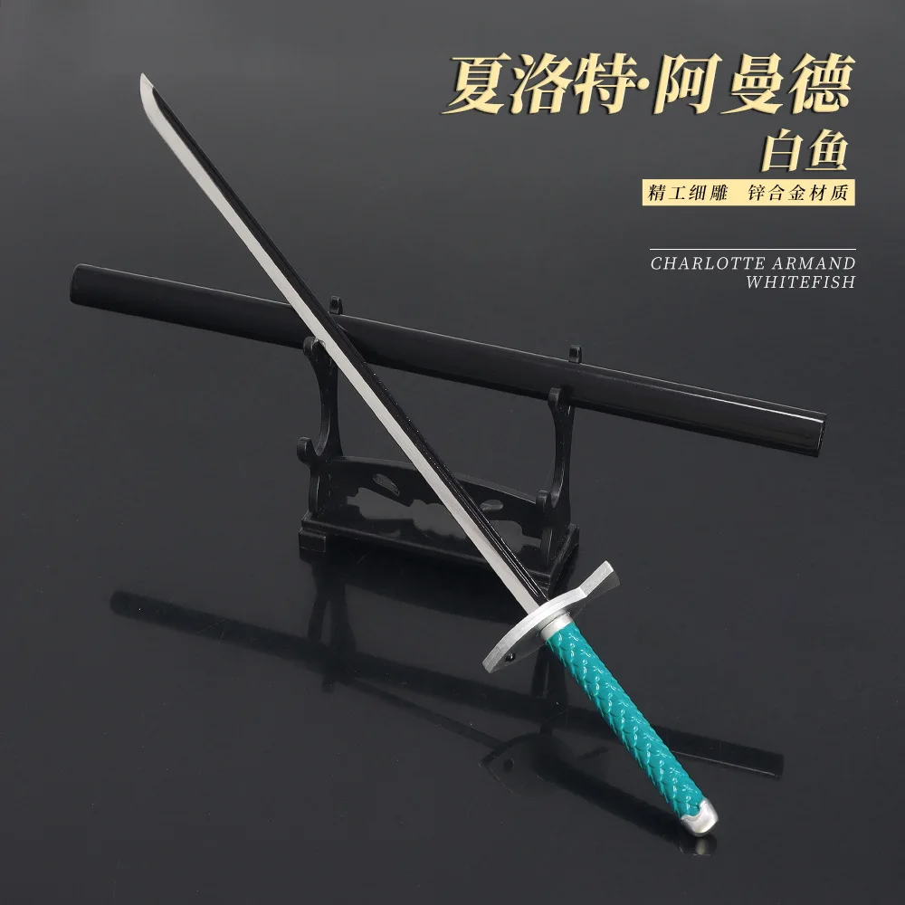 26 см Whitefish Charlotte Amande Katana 1/6 Blade Модель оружия OP Аниме Периферийные устройства Домашний орнамент Украшения Поделки для мужчин и мальчиков