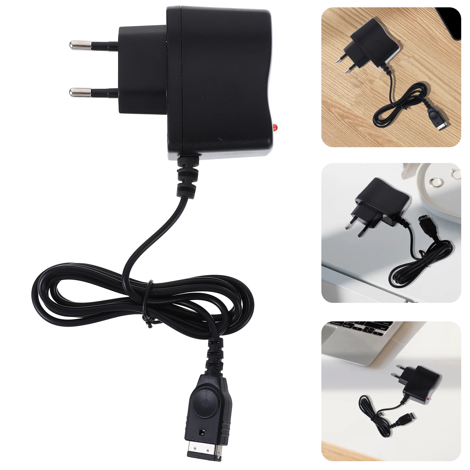 

Adapter for Gameboy Advance Eu Plug Black Professional Appearance Compact Size Safe to Use Home Office Travel