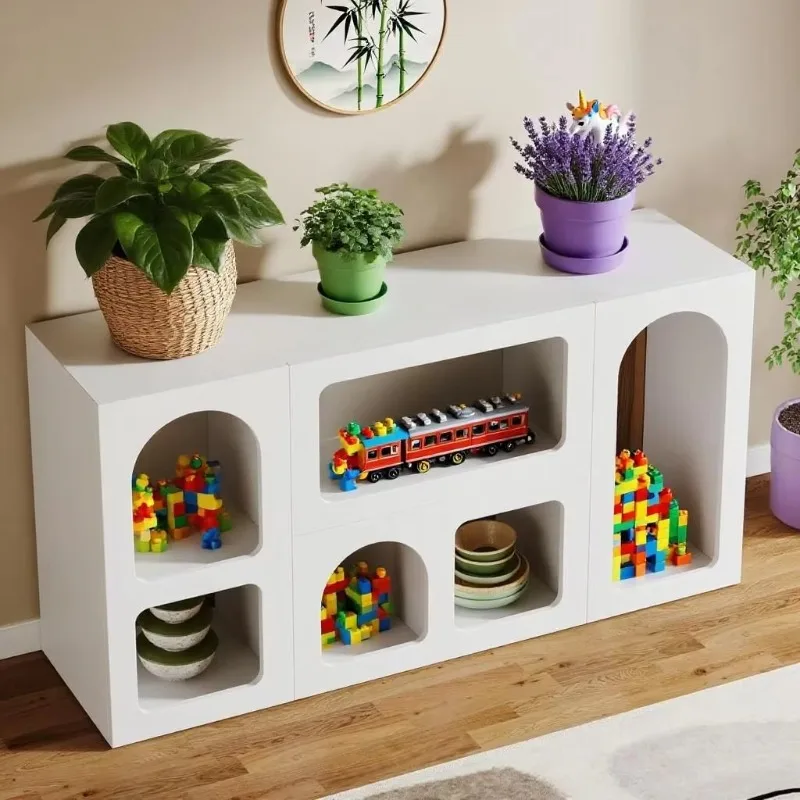 Superfície do console em madeira maciça fácil de instalar