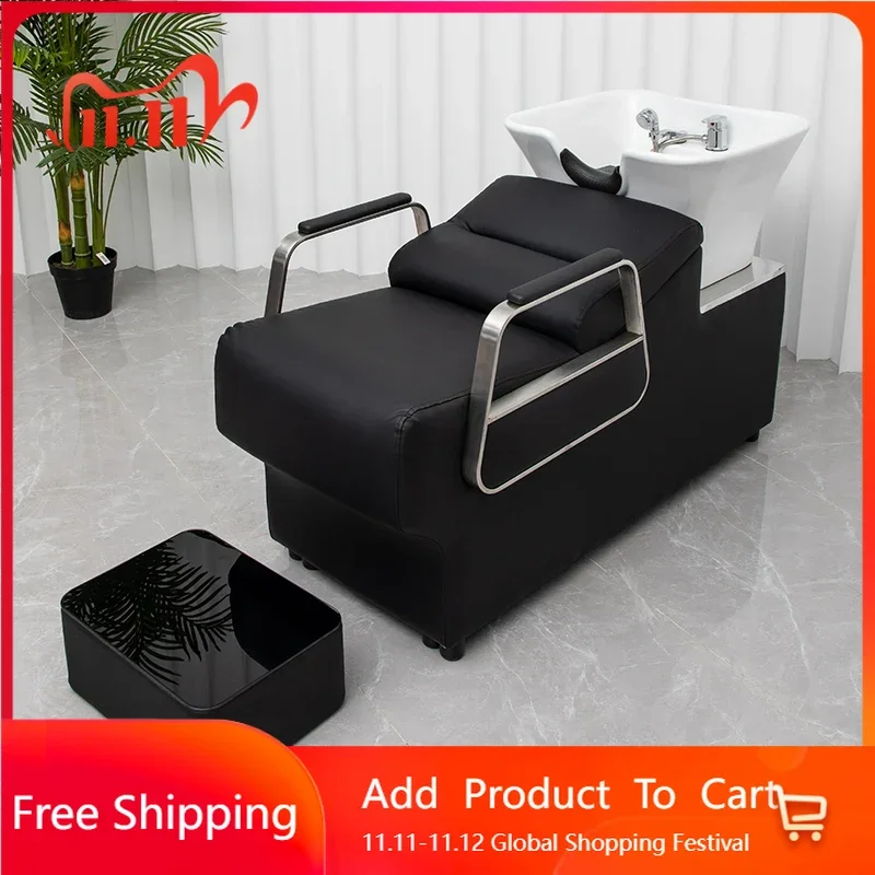 

Italian Therapy Shampoo Bed Machine Stretcher Bed Chairs Aesthetics Women's Beauty Washing Korean Lavar Cabeza Hotel Furniture